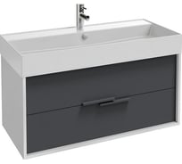 Тумба для раковины Jacob Delafon EB1585-N18-M76 Vivienne 100 бел.глянц., фасад насыщенный серый мат., без ручек 00316583
