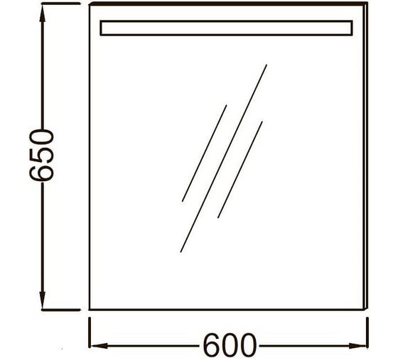 Зеркало Jacob Delafon EB1411RU-NF PARALLEL 60 cм с подсветкой  00323911