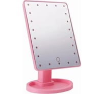 Зеркало с подсветкой Аквалиния 18x22см led, usb розовое D38102-5-3