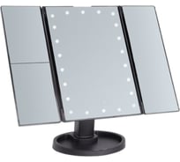 Зеркало с подсветкой Аквалиния 18x22см led, usb черное D38102-5-2