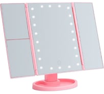 Зеркало с подсветкой Аквалиния 22x16см led, usb розовое D38102-3-3