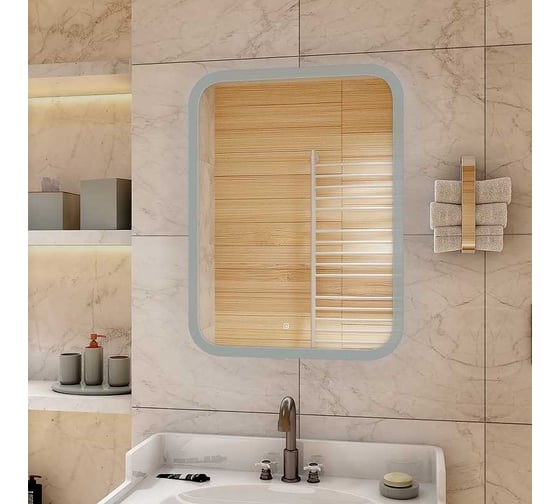 Зеркало с подсветкой CONTINENT ГЛАМУР (Glamour Led) 700x900 ЗЛП941