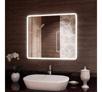 Зеркало с подсветкой CONTINENT ДЕМУР (Demure Led) 900x700, музыка, подогрев ЗЛП448
