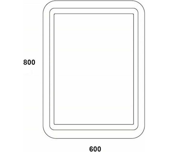 Зеркало с подсветкой CONTINENT ЛЮЧИЯ (Lucia Led) 600x800 ЗЛП491