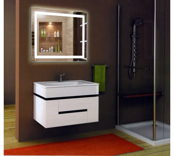 Зеркало с подсветкой CONTINENT РИМИНИ (Rimini Led) 800x600 ЗЛП65