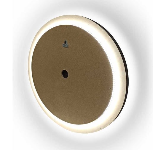 Зеркало с подсветкой CONTINENT ПЛАНЕТ БЛЭК (Gavana) (Planet Led) d 600, зеркало d 510, полированное, МДФ, Б/К овал (МЦ) ЗЛП623
