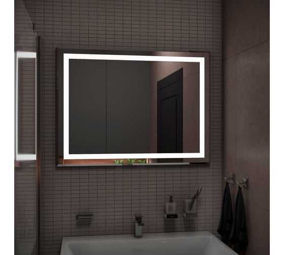 Зеркало с подсветкой CONTINENT ТОРРЕС ЛЮКС LED 700x500 (механический выключатель, короб МДФ, фацет) ЗЛП1532