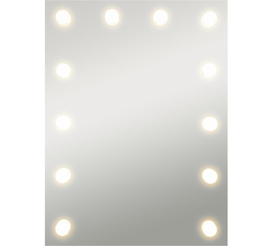 Зеркало CONTINENT БРИДЖИТ LED 600x800 МДФ, мех.выкл (12 Led ламп сфера) ЗЛП1613