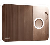 Зеркало CONTINENT БЛИСС (Bliss Led) 800x600 линза, часы ЗЛП429