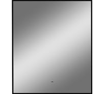 Зеркало CONTINENT АМЭР (Amer Led) 600x700 МДФ рамка 500x600, черн.краска, Б/К овал, откр.подс. ЧС ЗЛП1537