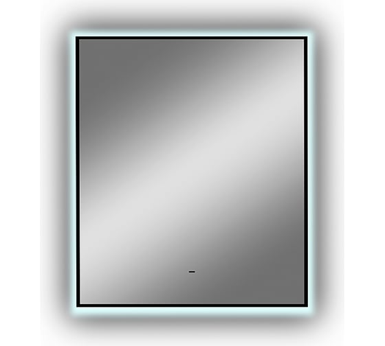 Зеркало CONTINENT АМЭР (Amer Led) 600x700 МДФ рамка 500x600, черн.краска, Б/К овал, откр.подс. ЧС ЗЛП1537