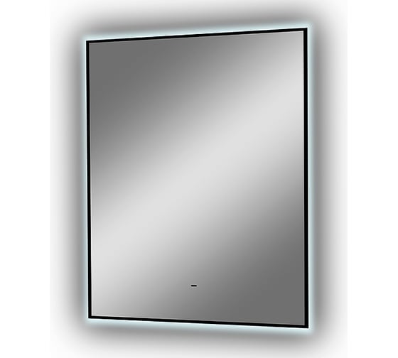 Зеркало CONTINENT АМЭР (Amer Led) 600x700 МДФ рамка 500x600, черн.краска, Б/К овал, откр.подс. ЧС ЗЛП1537
