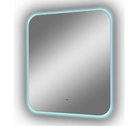 Зеркало CONTINENT Бурже (Burzhe Led) 600x700 МДФ рамка 500x600, Б/К овал, откр.подсв. холодная ЧС ЗЛП531
