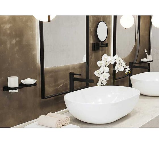Косметическое зеркало HANSGROHE AddStoris матовый черный 41791670 00000092097
