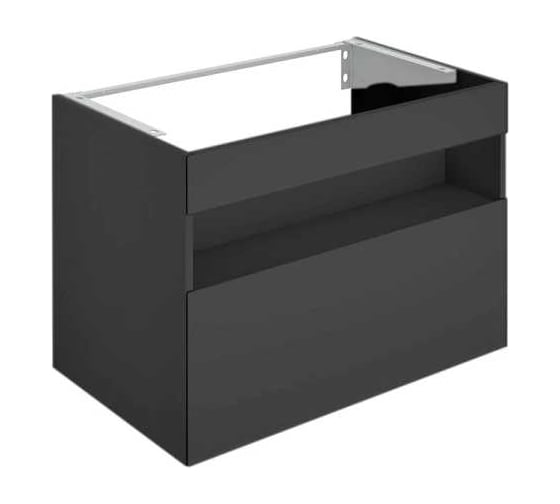 Тумба под умывальник KEUCO STAGELINE 800x625x490 мм, подсветка, розетка + USB/USB-C, 1 выдвижной ящик, сифон 1 1/4x32, вулканит 32862970100 00000125057 1
