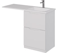 Напольная тумба Dreja Bona 60 см, 2 ящика, белый глянец 99.0451