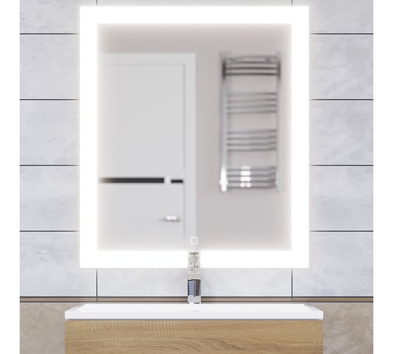 Зеркало для ванной с подсветкой Uperwood Barsa_70х80 см, LED подсветка, сенсорный выключатель, антизапотевание 2920205442