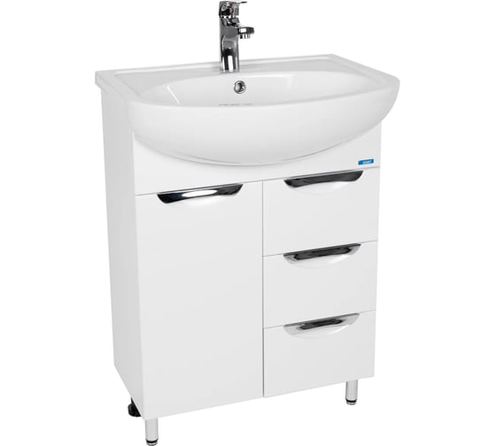 Тумба Viant Барселона балтика 60, 1 створка, 3 ящика, 315x554x820 VBAR60BA-T1ST3Y