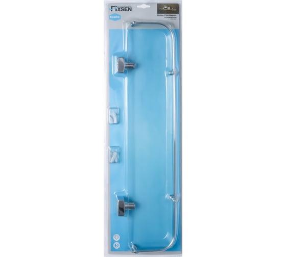 Стеклянная полка с ограничителем FIXSEN KVADRO 61303B