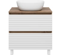 Напольная тумба Brevita Dakota - 70 2 ящ. (дсп (дуб гал/ белый) DAK-07070-19/01-2Я