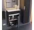 Подвесная тумба под раковину для ванной Uperwood Modul_50 см, матовая, черная 2930205360 8