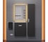 Подвесная тумба под раковину для ванной Uperwood Modul_50 см, матовая, черная 2930205360 9