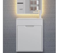 Подвесная тумба под раковину для ванной Uperwood Modul_50 см, матовая, белая 2930205358