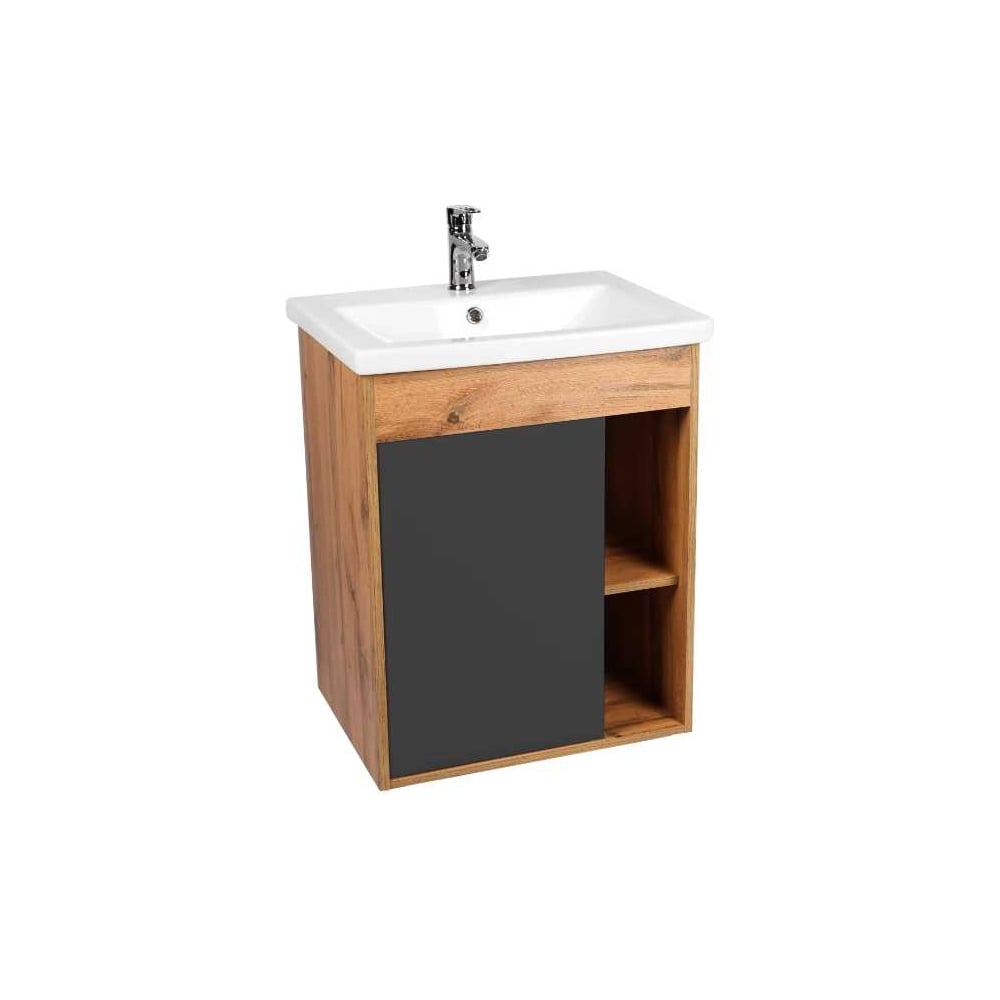 Тумба Viant Бостон como 70 1 створка графит 425x655x820 VBOS70COG-T1ST ...