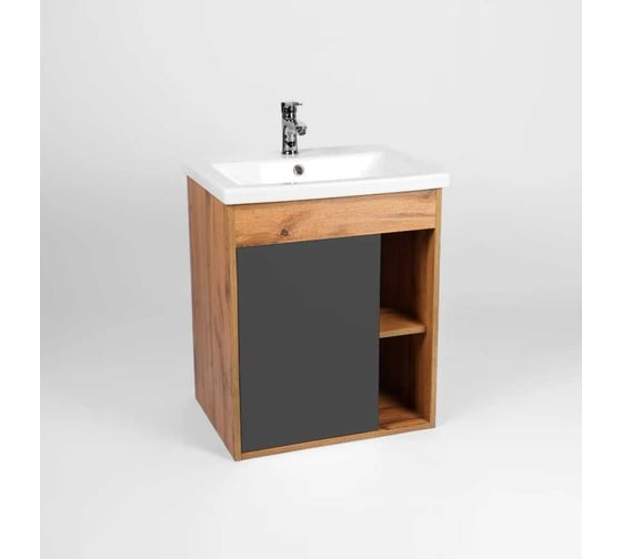 Тумба Viant Бостон como 70 1 створка графит 425x655x820 VBOS70COG-T1ST