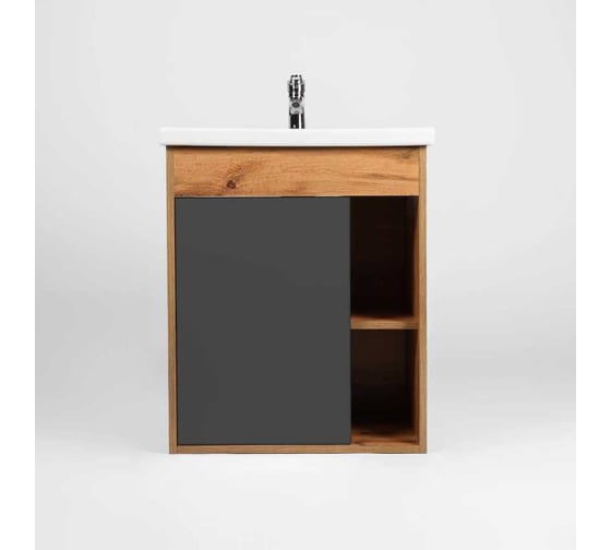 Тумба Viant Бостон como 70 1 створка графит 425x655x820 VBOS70COG-T1ST