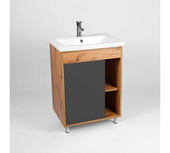 Тумба Viant Бостон como 50 1 створка графит 380x460x820 VBOS50COG-T1ST