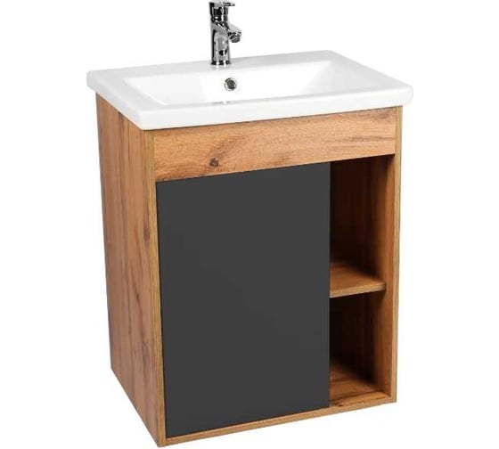 Тумба Viant Бостон como 60 1 створка графит 430x560x820 VBOS60COG-T1ST