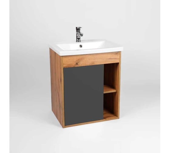 Тумба Viant Бостон como 60 1 створка графит 430x560x820 VBOS60COG-T1ST