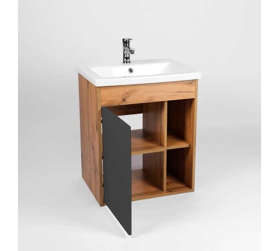 Тумба Viant Бостон como 60 1 створка графит 430x560x820 VBOS60COG-T1ST