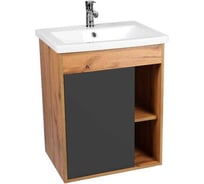 Тумба Viant Бостон como 50 1 створка подвесная графит 380x460x620 VBOS50COG-T1STP