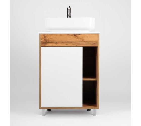 Тумба Viant Бостон 1 створка со столешницей l65 500x655x820 VBOS65N-T1ST