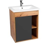 Тумба Viant Бостон como 70 1 створка подвесная графит 425x655x620 VBOS70COG-T1STP