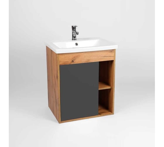 Тумба Viant Бостон como 60 1 створка подвесная графит 430x560x620 VBOS60COG-T1STP
