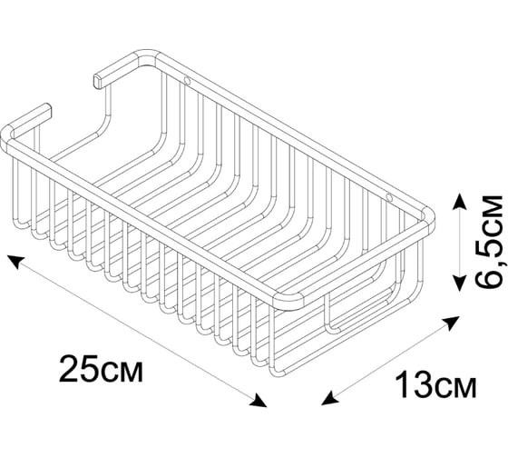 Прямоугольная полка FIXSEN "hotel" одноэтажная, черная fx- 31050A