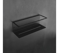 Полка для ванной с держателем Граф Держалкин horizon 2 черная H2-der-ч