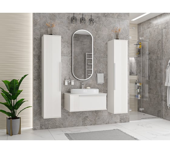 Подвесная тумба Brevita Savoy - 80, с 1 ящиком, белый SAV-09080-0101Я