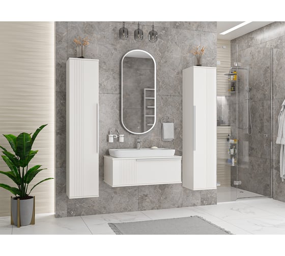 Подвесная тумба Brevita Savoy - 90, с 1 ящиком, белый SAV-09090-0101Я
