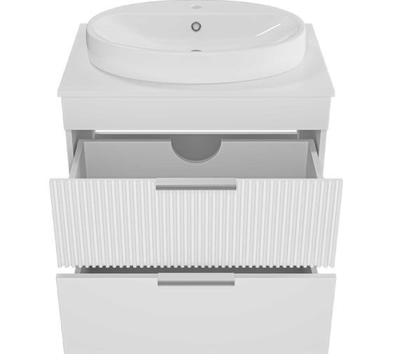 Напольная тумба Brevita Enfida - 70, 2 ящика, белая матовая эмаль ENF-06070-0142Я