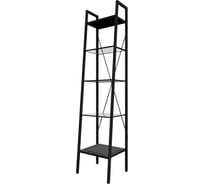 Стеллаж для ванной и гостиной МАРТ Лазурит, 40x35x170 см черный 1569198