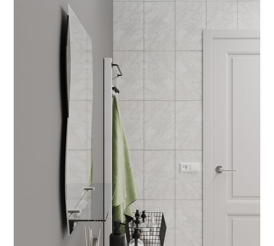 Зеркало MIXLINE "Аква" 510x640 (шв), с полкой (к) 552586