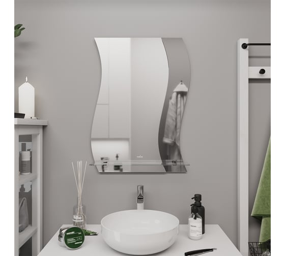 Зеркало MIXLINE "Элегия" 520x690 (шв), с полкой (к) 552556