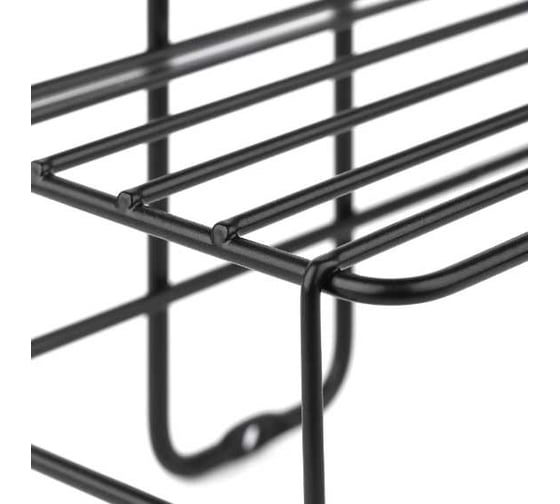 Прямая полка ЧМЗ лофт 35x11x15,8 см., цвет черный 513-001-01