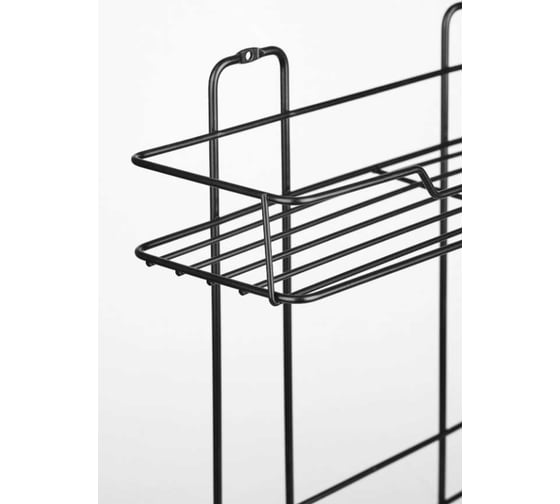 Прямая полка ЧМЗ лофт 35x11x39,8 см., цвет черный 513-002-01