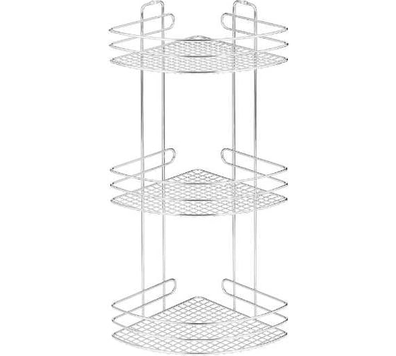 Угловая полка ЧМЗ 21,8x21,8x56,6 см., цвет хром 501-006-12