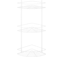 Угловая полка ЧМЗ 22x22x56,5 см., цвет белый 501-006-34
